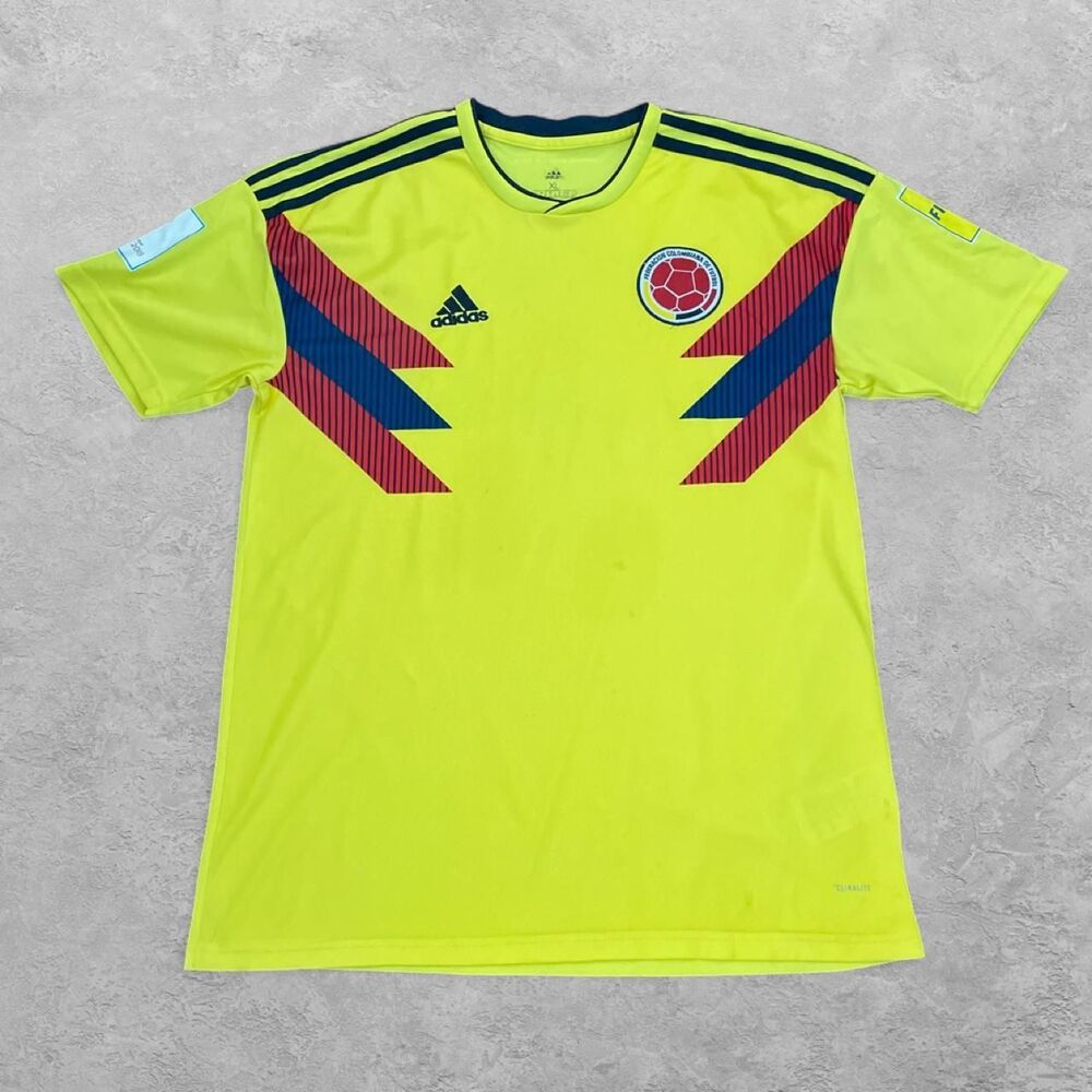 Adidas Colombia 2018 World Cup Yellow Soccer Jersey XL Blokecore